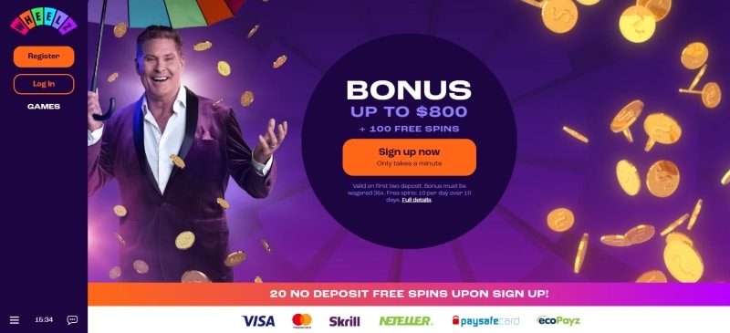Sign-up and Get 20 Free Spins