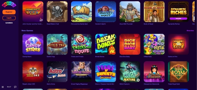 Wheelz Casino Games Preview