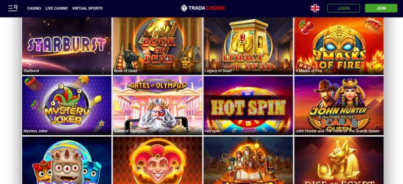 Trada Casino Games Preview