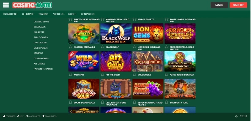 Casino Mate Games Preview